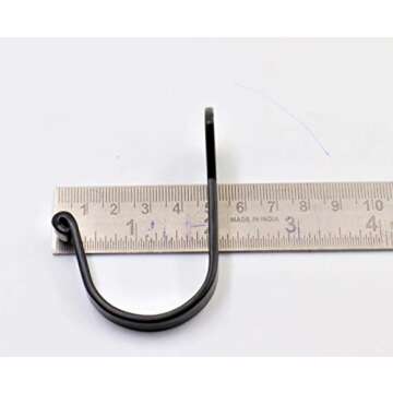 THDC Nail Hooks, Vintage, Rustic Curved Metal Fasteners – Decorative Colonial Wall Décor, Heavy Duty Wall Hooks, Hangers for Keys, Coats, Robe, Bags, Home, Kitchen Set of 12 (Big 2.5")