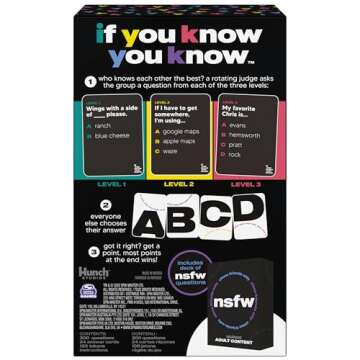 Spin Master Games, If You Know You Know IYKYK Card Game, Adult Party Game for Bachelorette Parties, College, Birthday, for Adults & Teens Ages 18+