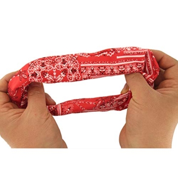 Cutewing Hair Scarf Ties Ponytail with 6PCS Scarf-Scrunchies, Paisley Flower Printing, Chiffon Material, for Women Girls, Hair Accessories