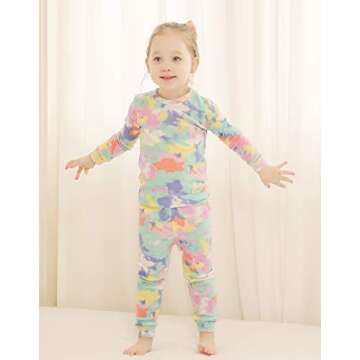VAENAIT BABY Kids Junior 100% Cotton Sleepwear Pajamas 2pcs Set Tiedye-Rainbowmint-246 2XL