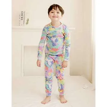 Cool Tie-Dye Cotton Pajamas for Kids Sleep Set