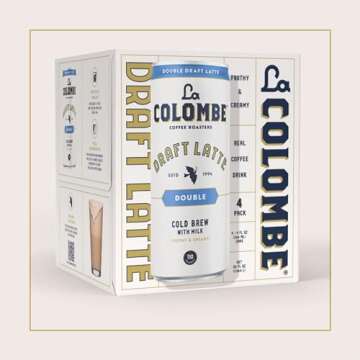 La Colombe Double 9 Ounce Latte - Pack of 4 Coffee Cans
