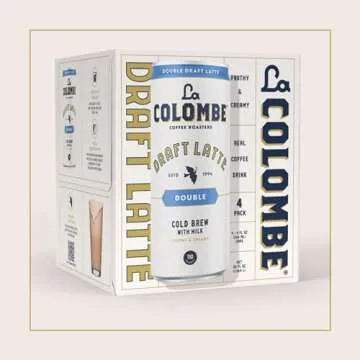 La Colombe Double 9 Ounce Latte - Pack of 4 Coffee Cans