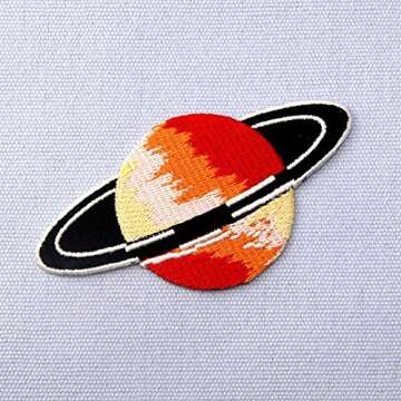 Mars Planet Space Explorer Patch Embroidered Applique Iron On Sew On Emblem