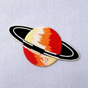 Mars Planet Space Explorer Patch Embroidered Applique Iron On Sew On Emblem