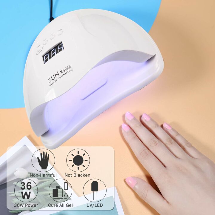 12PCS Gel Nail Polish Kit with 72W UV Lamp for Home Manicures