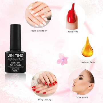12PCS Gel Nail Polish Kit with 72W UV Lamp for Home Manicures