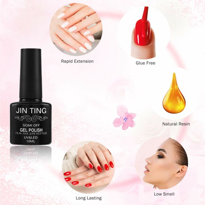 12PCS Gel Nail Polish Kit with 72W UV Lamp for Home Manicures