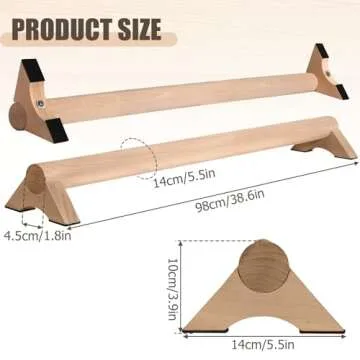 TOBWOLF Beech Wood Balance Beam for Home Use