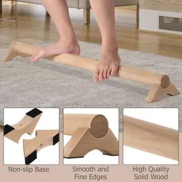 TOBWOLF Beech Wood Balance Beam for Home Use
