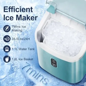 ZAFRO Portable Ice Maker - Fast Nugget Ice Machine