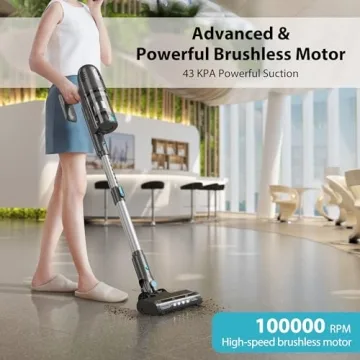 Cordless Vacuum Cleaner - 43Kpa Powerful and Lightweight