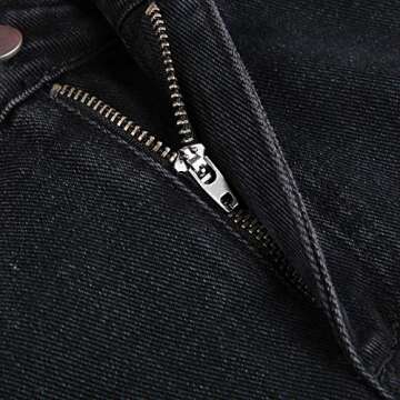 Fashion High Waist Pleated Ruffle Denim Skirt for Women School Uniform A-line Mini Skirt with Lining Shorts Girls Casual (US, Alpha, Small, Regular, Regular, Black)