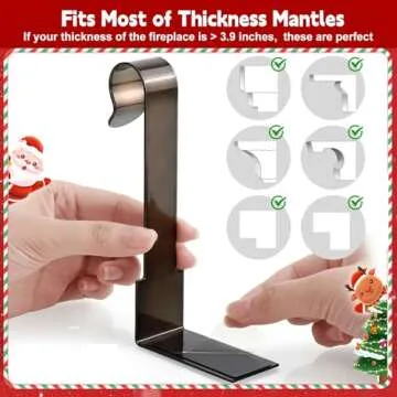 Sturdy Christmas Stocking Holders for Mantle Set of 4