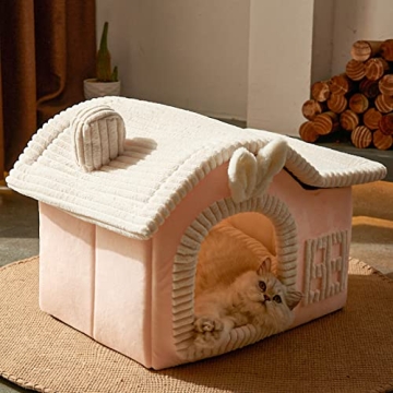 Jiupety Kitten Cat House Cozy Cartoon-Style Indoor Sanctuary