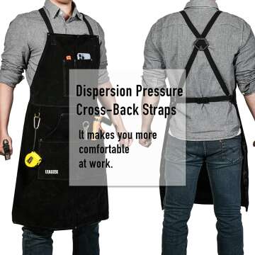 LeaSeek Leather Welding Apron - Heat & Flame Resistant