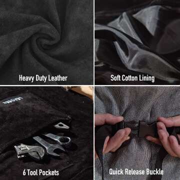 LeaSeek Leather Welding Apron - Heat & Flame Resistant