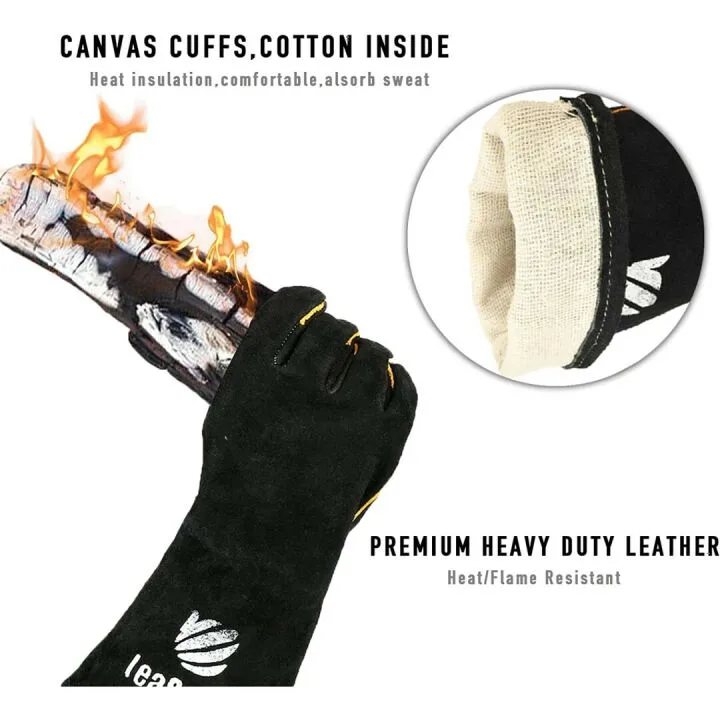 LeaSeek Leather Welding Apron - Heat & Flame Resistant