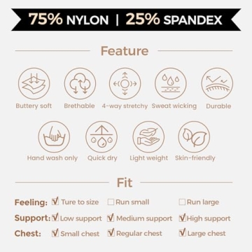 Aoxjox Women's High Impact Workout Sports Bra