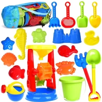 19 Piece Beach Toys Set for Kids - Sand and Water Fun!