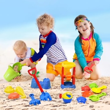 Kids Beach Toys Set - 19 Piece Sand & Water Play Kit