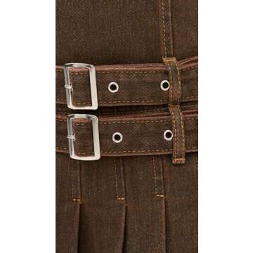 Lioness Women's Biker Mini Dress, Petrol, Brown, XS