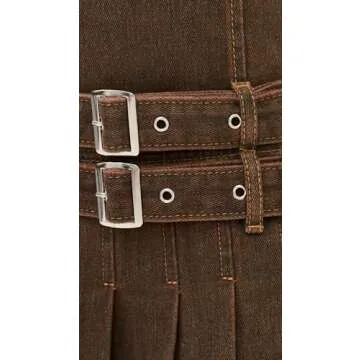 Lioness Women's Biker Mini Dress, Petrol, Brown, XS