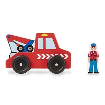 Melissa & Doug Wooden Community Vehicles for Imaginative Play