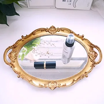 PortPlugs Mirrored Tray for Jewelry and Perfumes