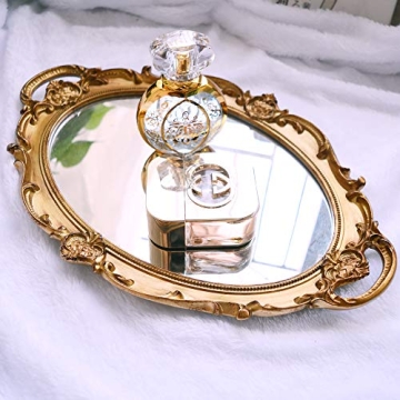 PortPlugs Mirrored Tray for Jewelry and Perfumes