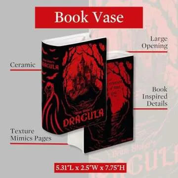 Steel Mill & Co Book-Shaped Decorative Vase - Unique Literature Decor