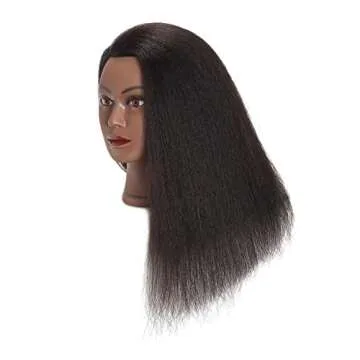 Real Hair Training Mannequin Head for Cosmetology Practice