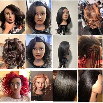 Real Hair Training Mannequin Head for Cosmetology Practice
