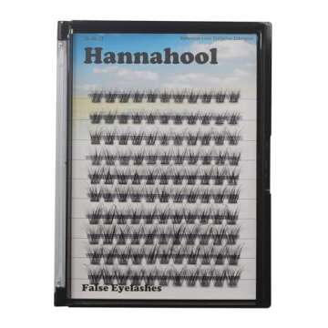 10Rows Wide Stem 3D DIY Eye Lashes Extensions Natural Messy Cross Cluster Eyelashes D Curl Thin Base...