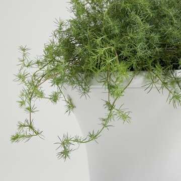 Worth Garden 2-Pack Plastic Urn Planters - 22'' Tall Round Classic Resin Flower Pots Pure White Traditional Large Plant Pots for Front Porch Patio Deck Wedding Decoration Pot - Indoor & Outdoor