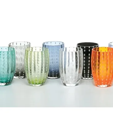 Stylish Zafferano Perle Tumblers - Set of 2 in Apple Green