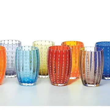 Stylish Zafferano Perle Tumblers - Set of 2 in Apple Green