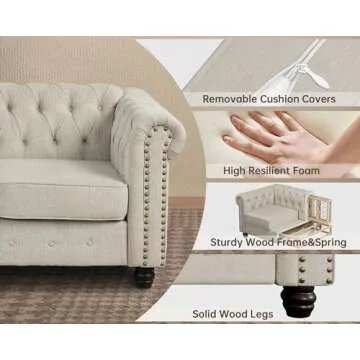 Elegant Morden Fort Chesterfield Sofa for Modern Living