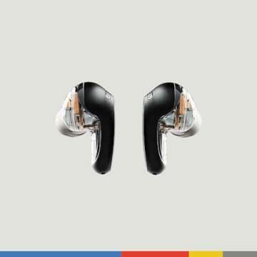 Skullcandy Rail ANC In-Ear Noise cancelling Wireless Earbuds, 27 Hr Battery, Microphone, Works with iPhone Android and Bluetooth Devices - True Black