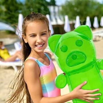 4E's Novelty Inflatable Gummy Bears - Huge 24" Pool Floats for Any Celebrations