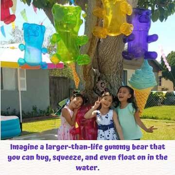 Huge Inflatable Gummy Bears - Vibrant Pool Toys for Parties