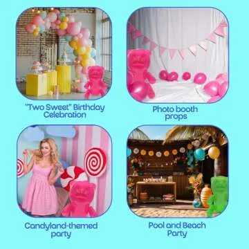 Huge Inflatable Gummy Bears - Vibrant Pool Toys for Parties