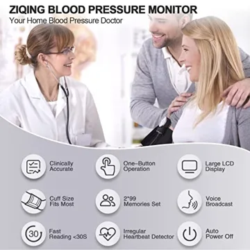 Large Cuff Blood Pressure Monitor Voice Memory Accurate