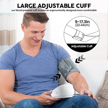 Large Cuff Blood Pressure Monitor Voice Memory Accurate