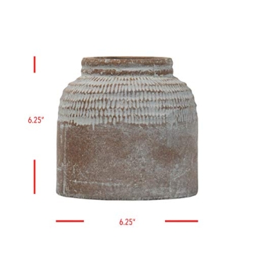 Foreside Home Antique Brown Glazed Planter Pot