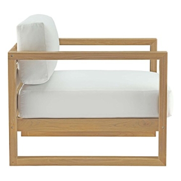Modway Upland Teak Outdoor Armchair with Cushions