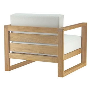 Modway Upland Teak Outdoor Armchair with Cushions