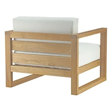 Modway Upland Teak Outdoor Armchair with Cushions