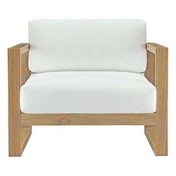 Modway Upland Teak Outdoor Armchair with Cushions