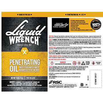 Liquid Wrench Gunk L112/6 Super Penetrant Spray - 11 oz, Fast Acting Lubricant